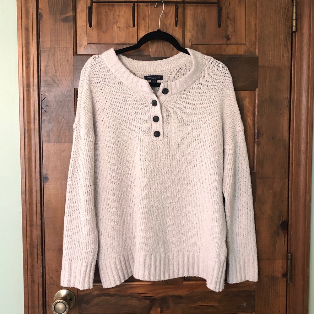 American Eagle Jegging Fit Henley Sweater
